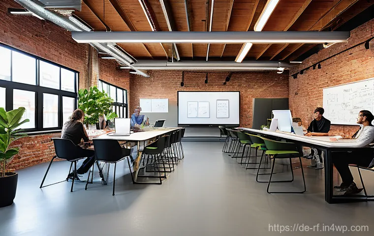 크리에이티브 허브에서의 기획 및 운영 전략 - Prompt 1: Dynamic Brainstorming Session in a Modern Creative Hub**