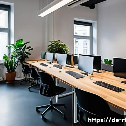 Home 33 크리에이티브 허브의 기능과 장점 - A modern creative coworking space in Berlin, featuring a mix of private quiet offices and open colla...