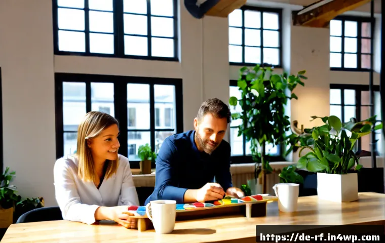 크리에이티브 허브와 고객 참여 증대 전략 - Photorealistic modern creative hub in Berlin, diverse German-speaking team of adult professionals co...